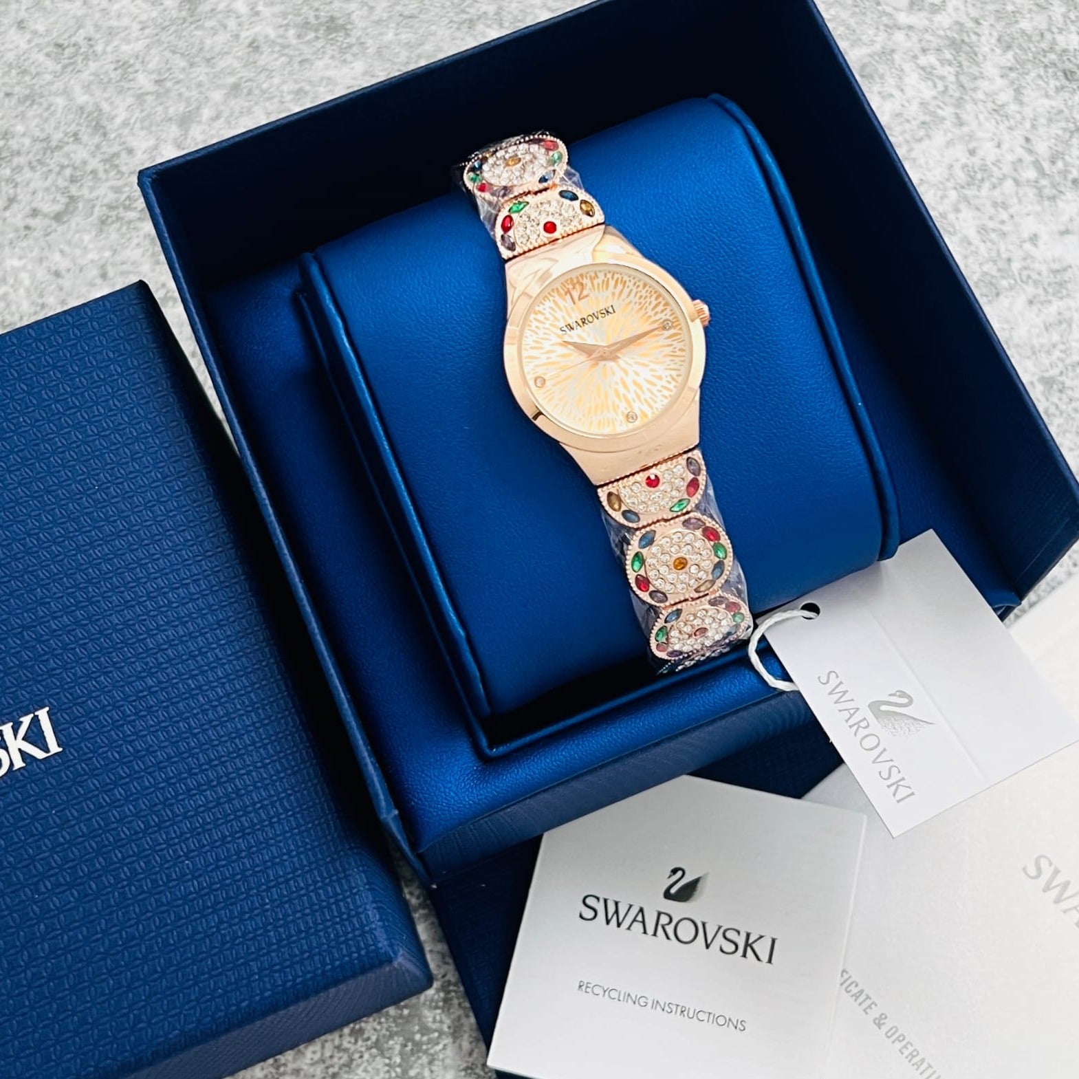 Swrwski premium gleaming watch - AmazingBaba