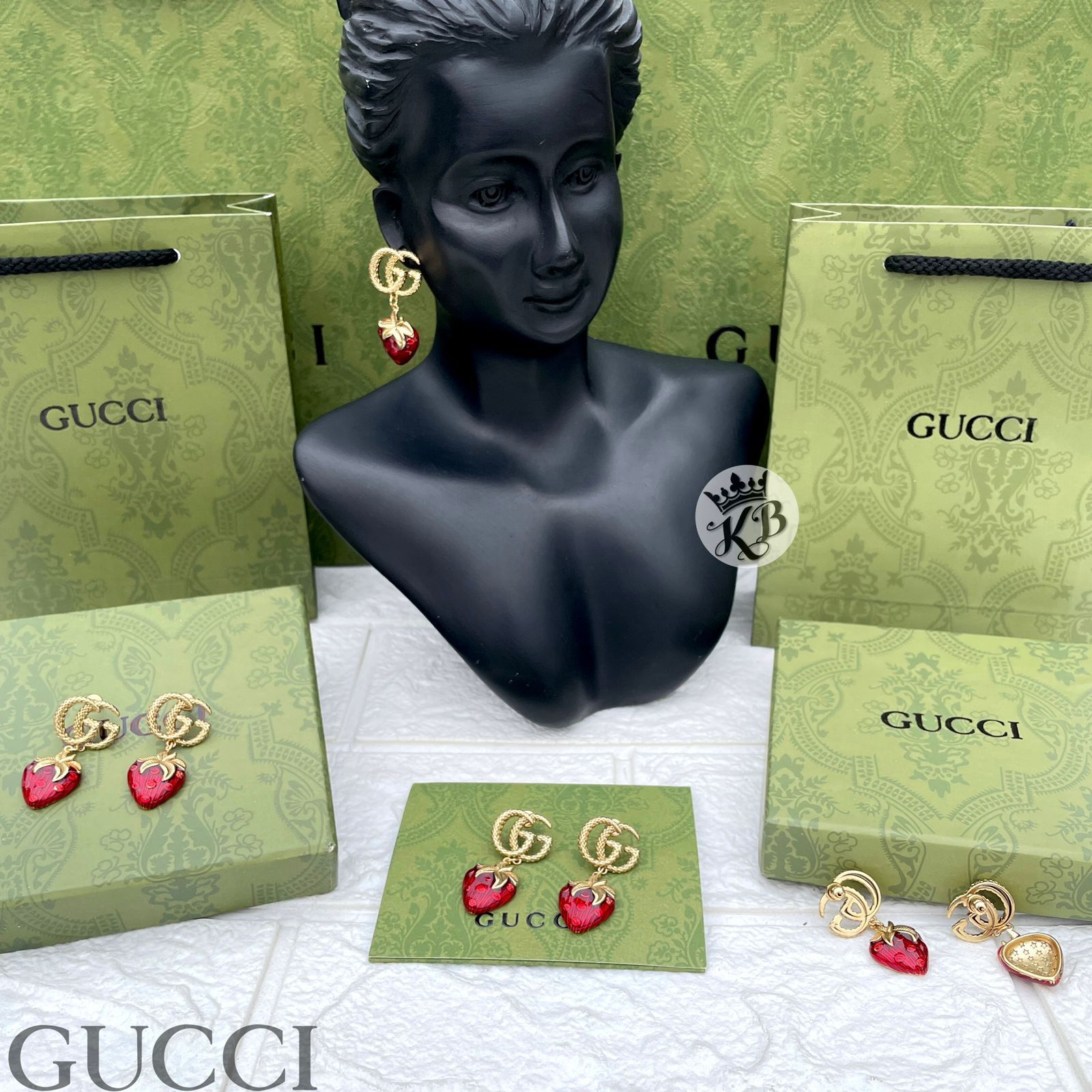 Gc Double Gg Initial Drop Earings