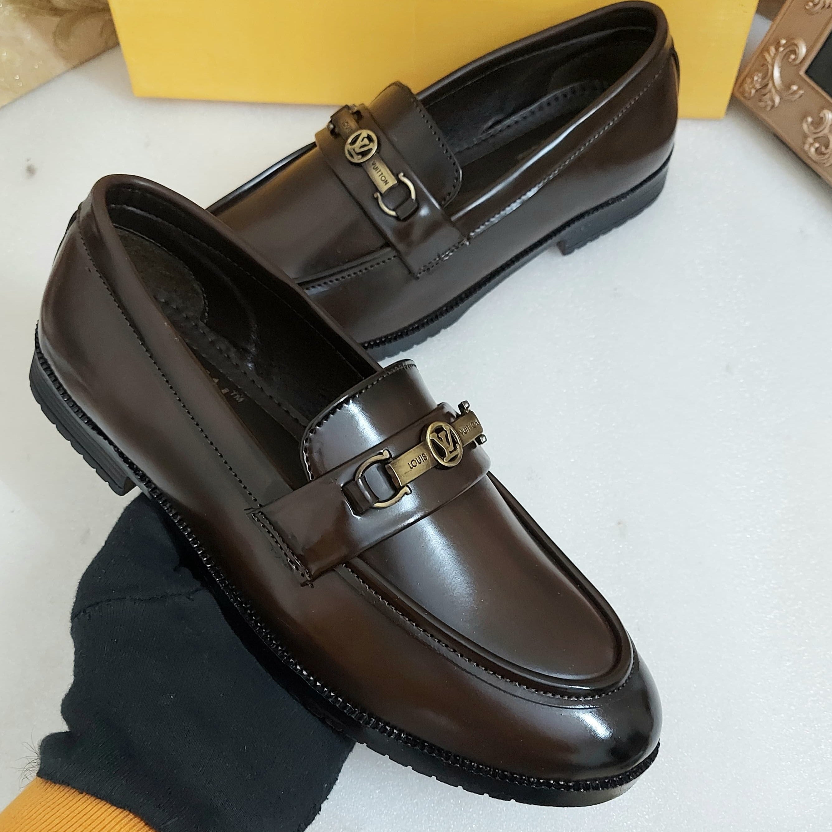 Lv premium inspired loafers shoes - AmazingBaba