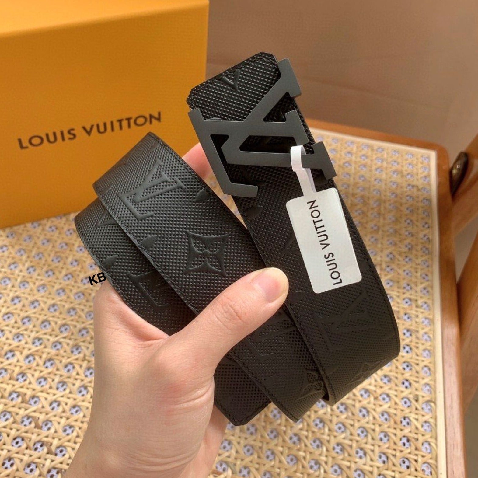 Lv unisex initials unisex belt