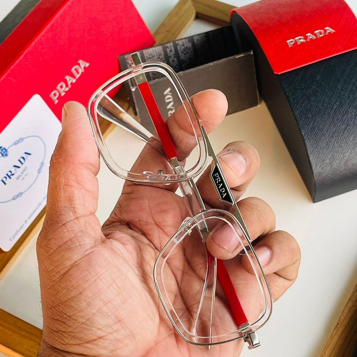 Pd transparent lens premium sunglasses - AmazingBaba