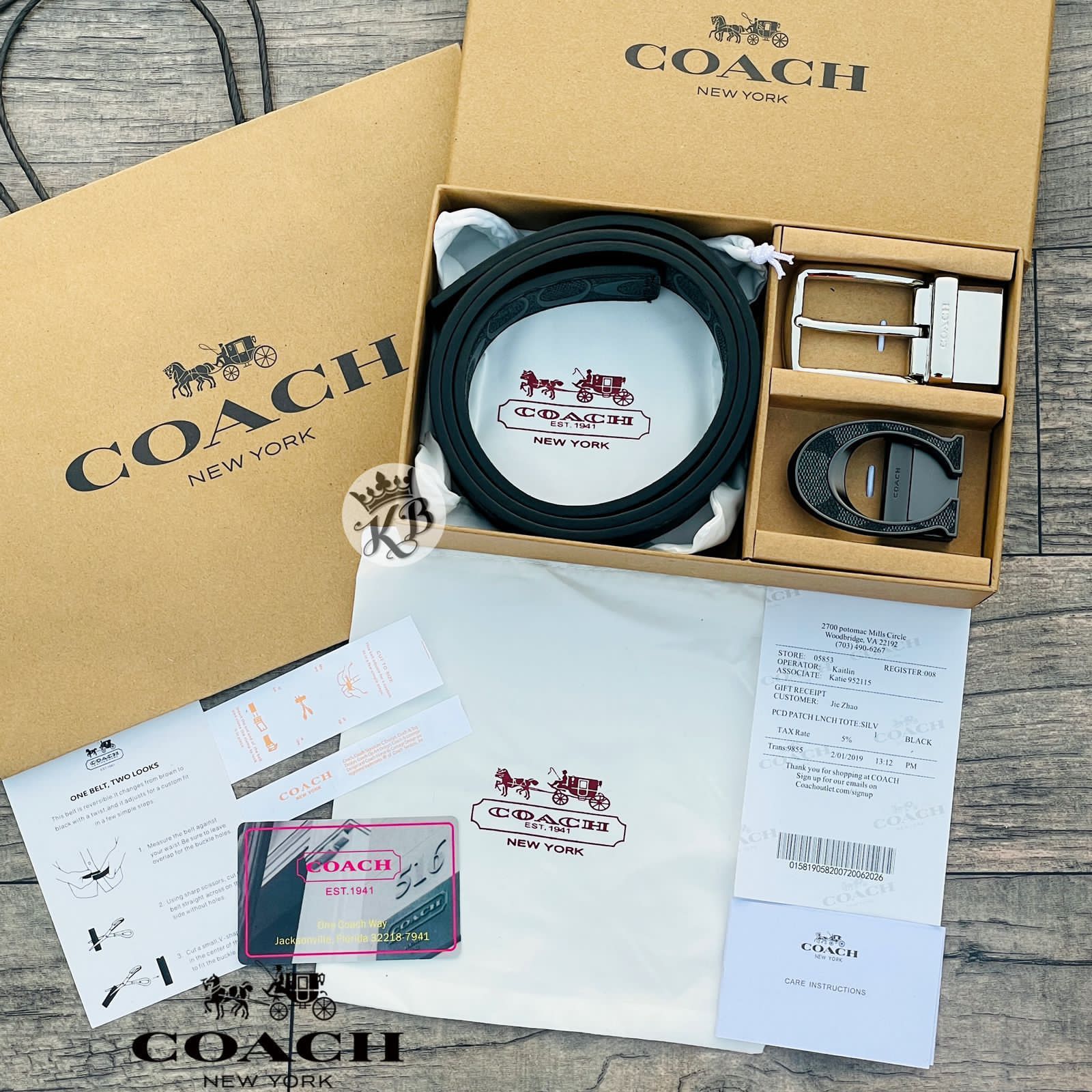 Premium Double Buckle Reversible Belt Set