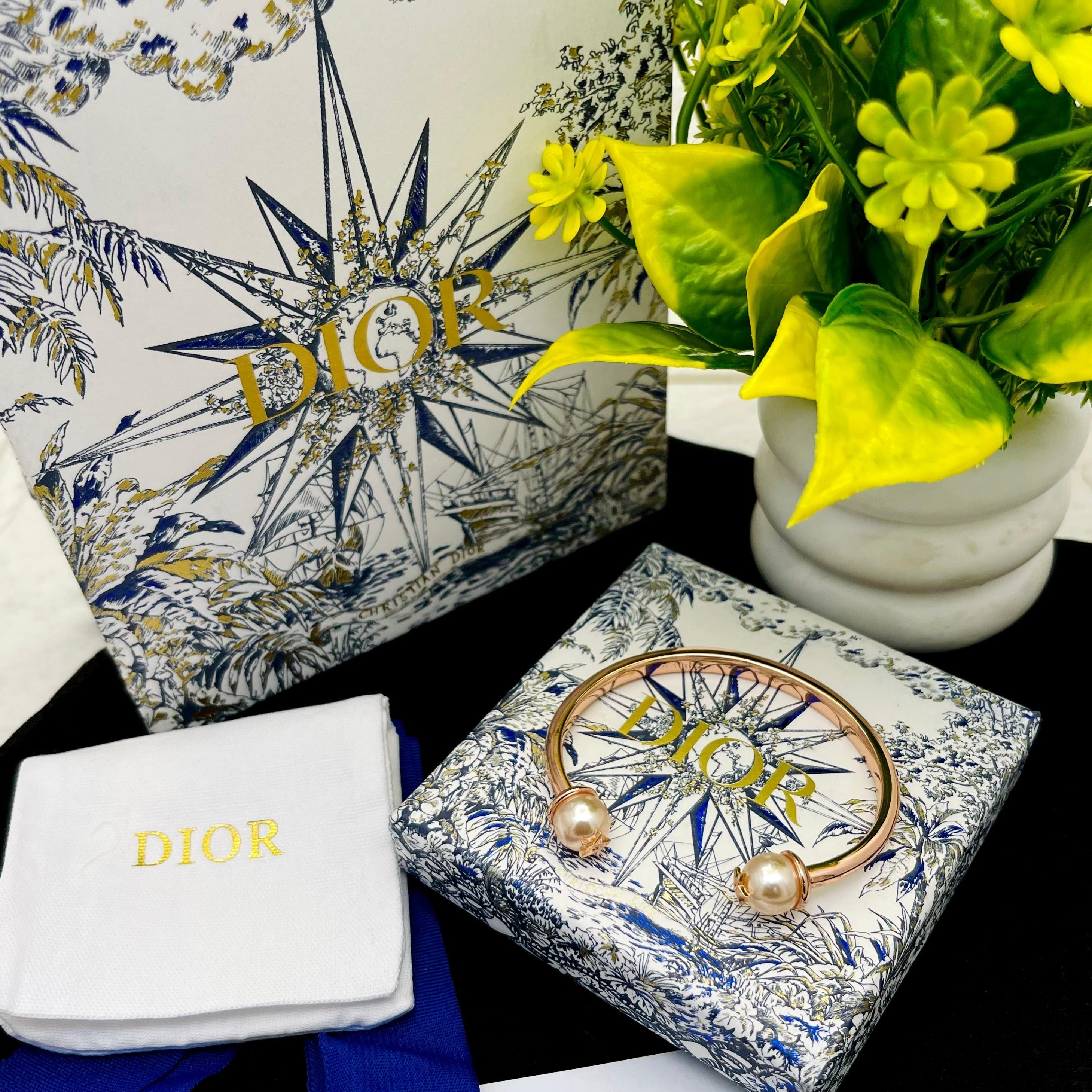 Christian d Pink Resin Pearl Bracelet - AmazingBaba