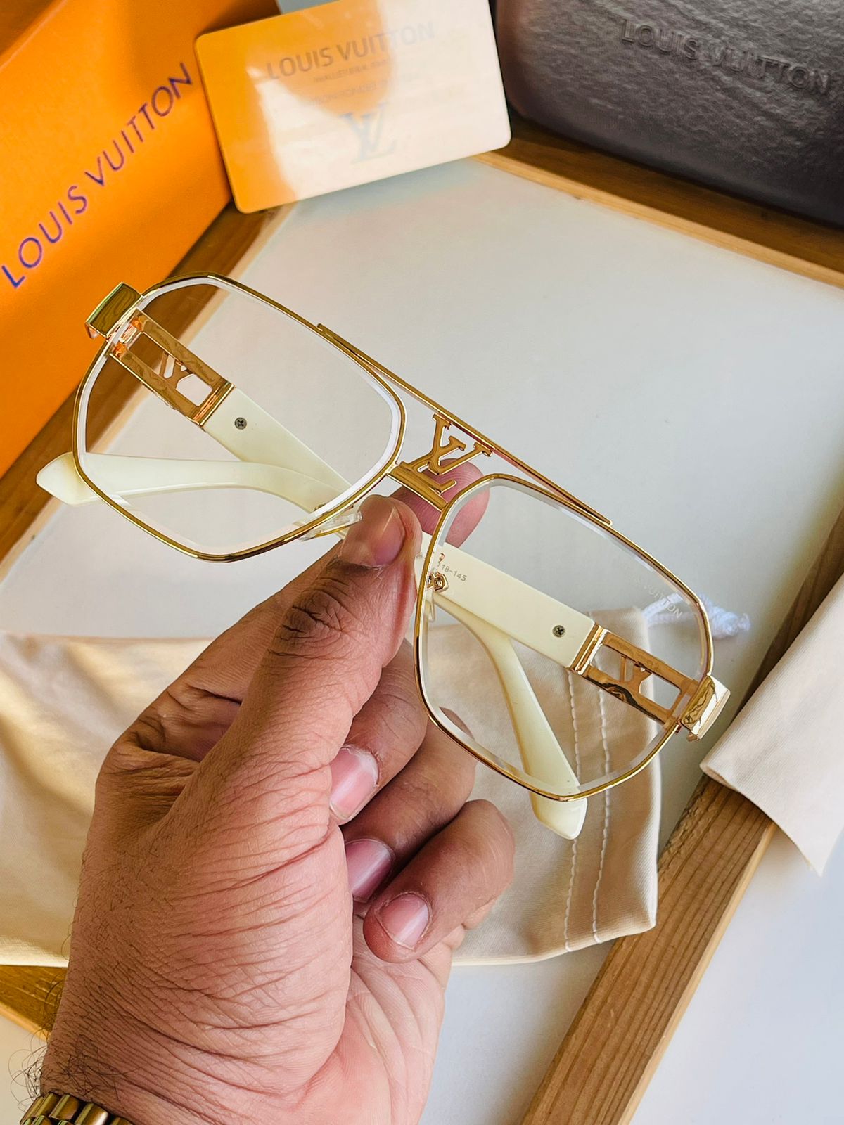 Lv premium transparent unisex luxury sunglasses - AmazingBaba