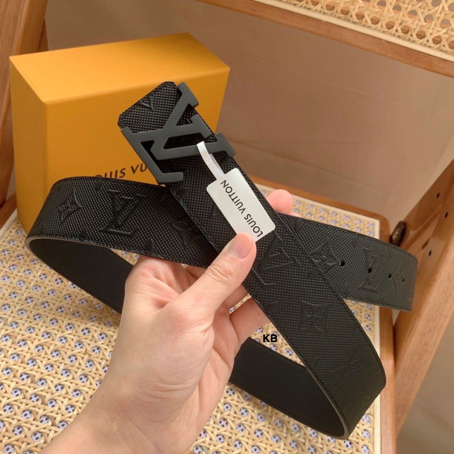 Lv unisex initials unisex belt