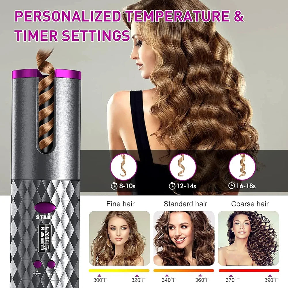 Cordless Automatic Hair Curler - AmazingBaba