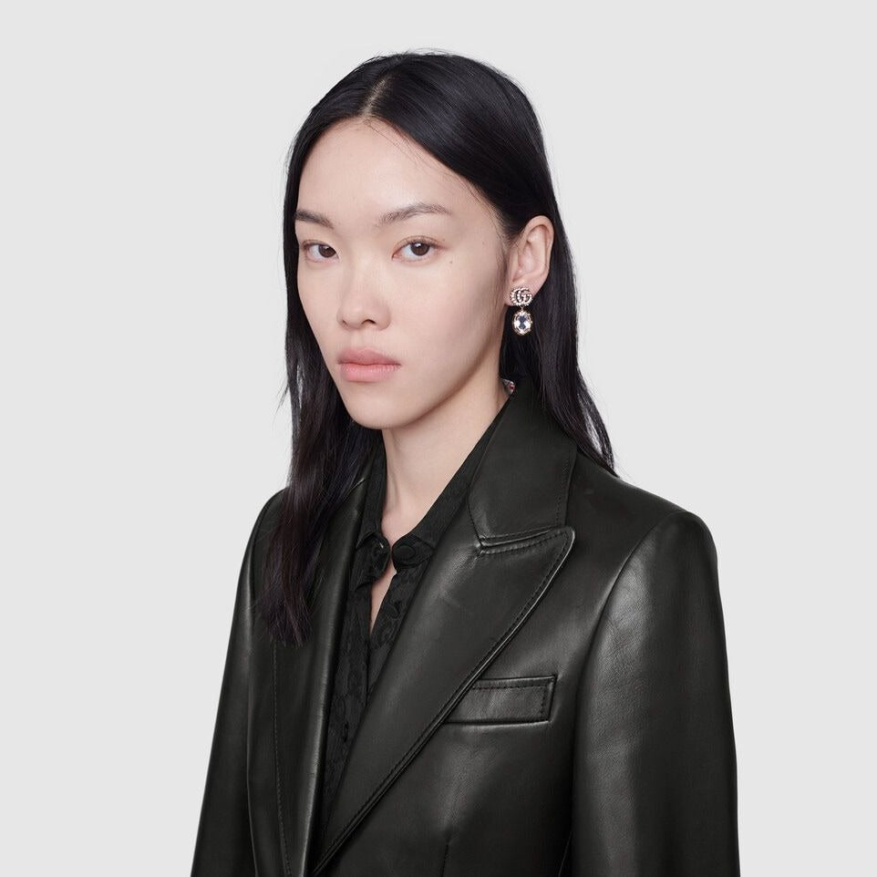 Amazing gc double g crystal earrings