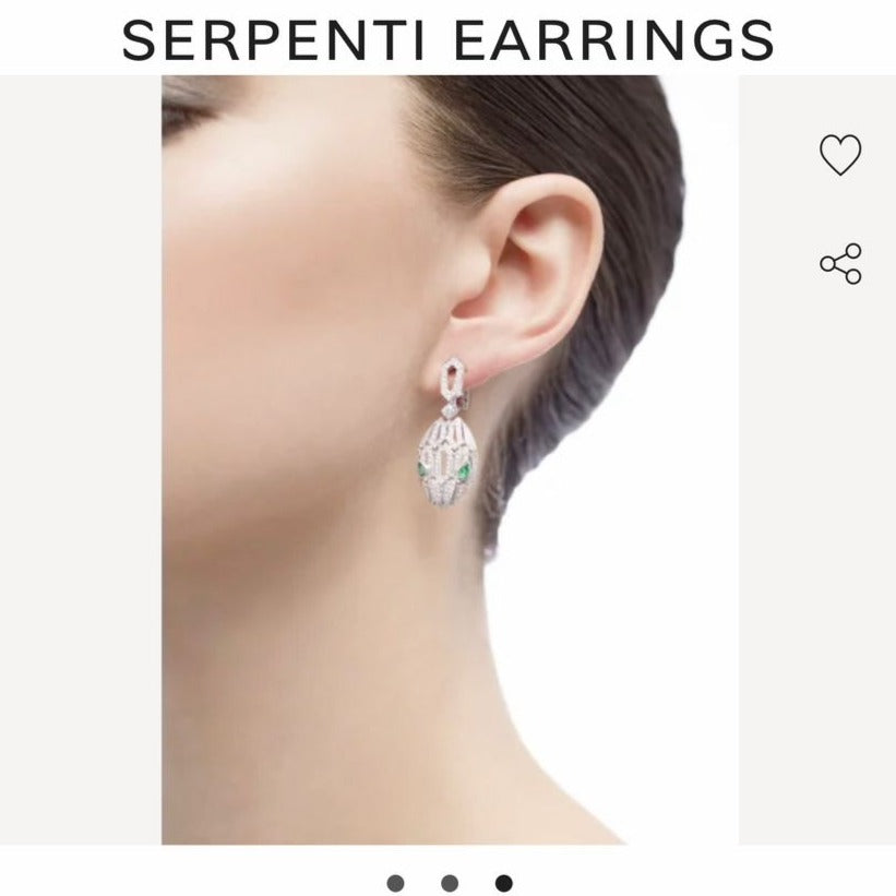 Amazing premium snake face earrings