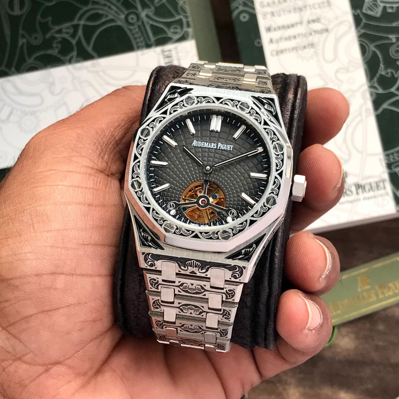 Amazing Double Balance Wheel Openworked watch