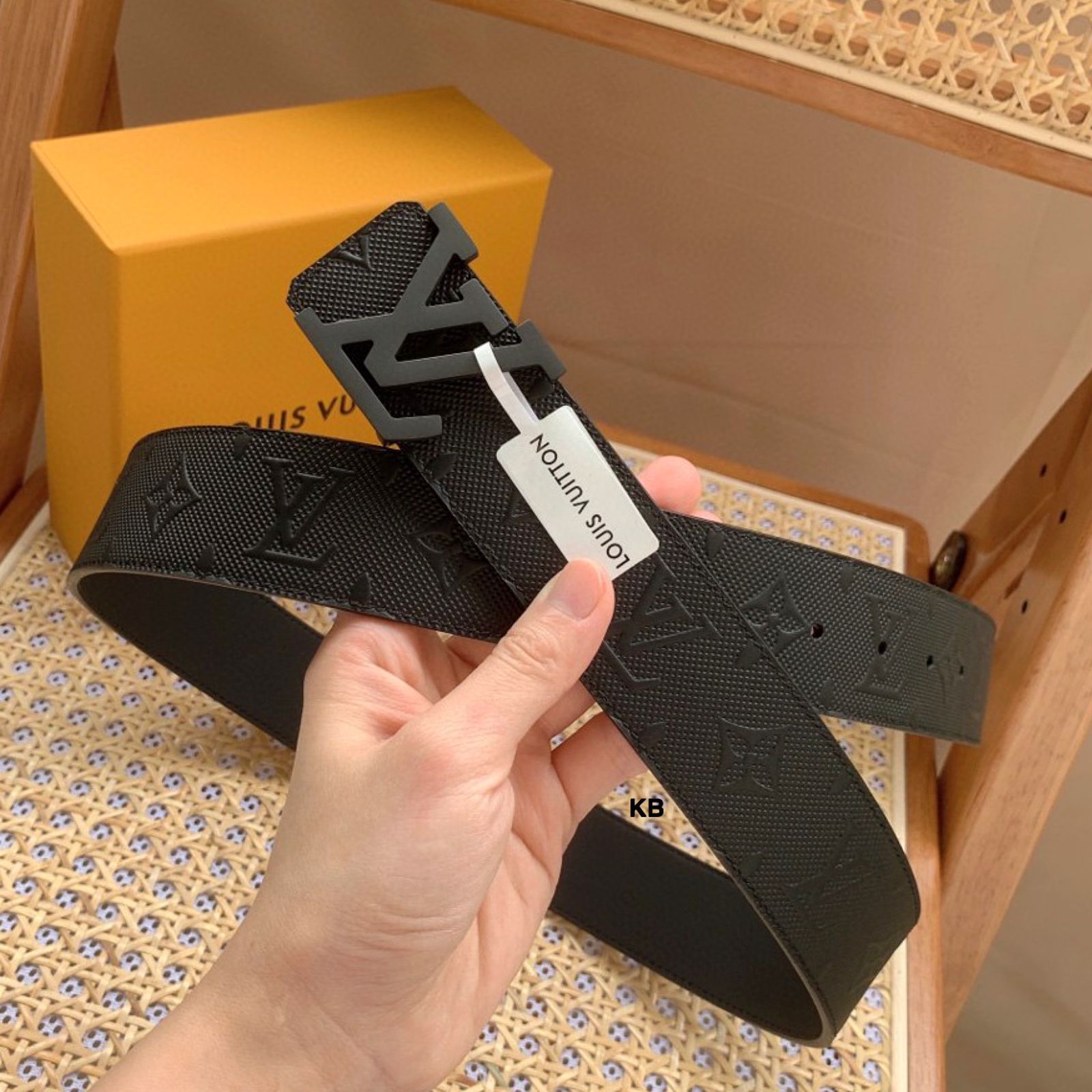 Lv unisex initials unisex belt