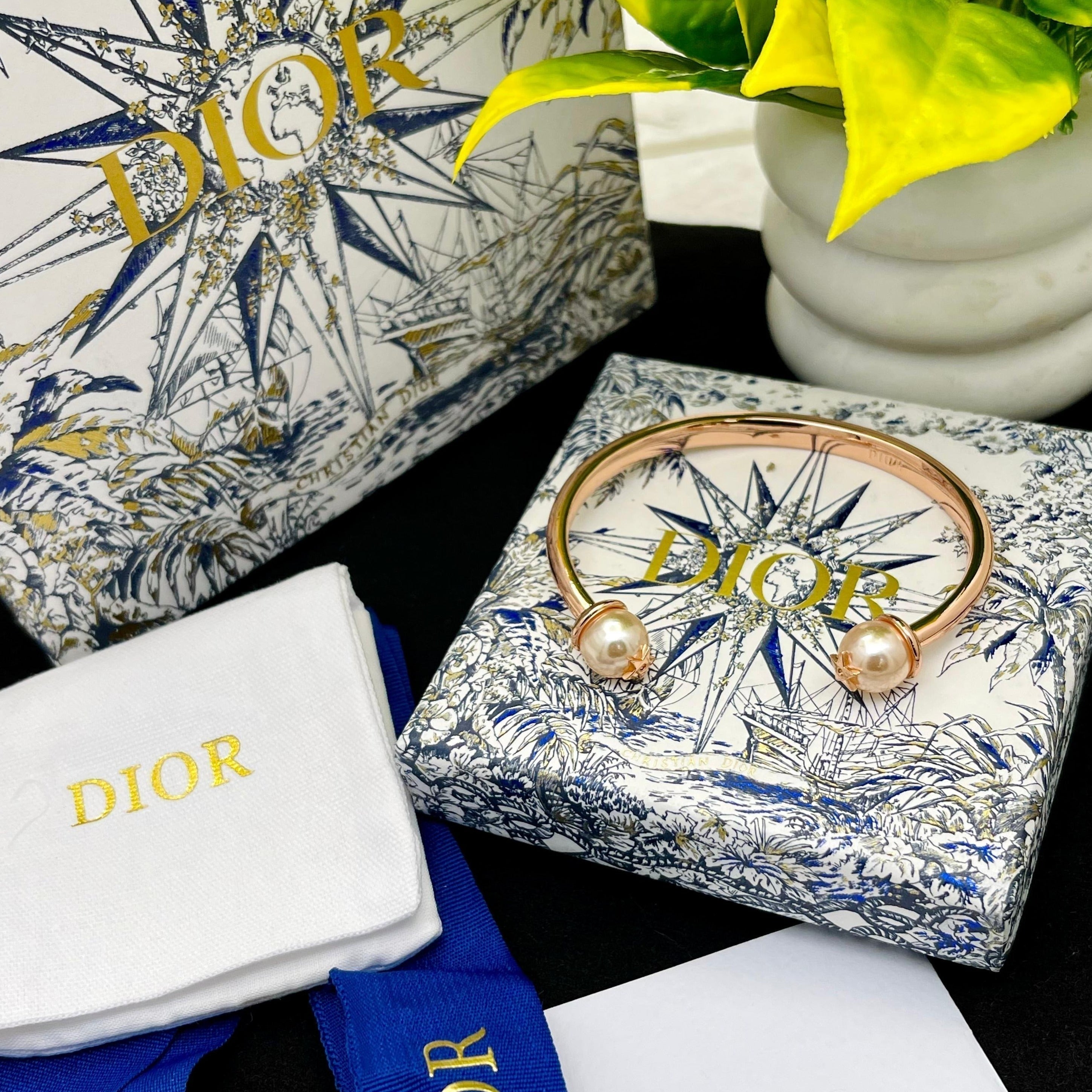 Christian d Pink Resin Pearl Bracelet - AmazingBaba