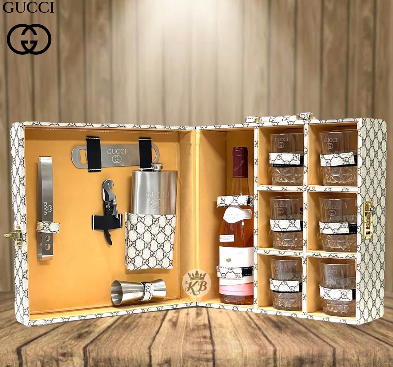 MB Crocodile Leather Whisky Case - AmazingBaba