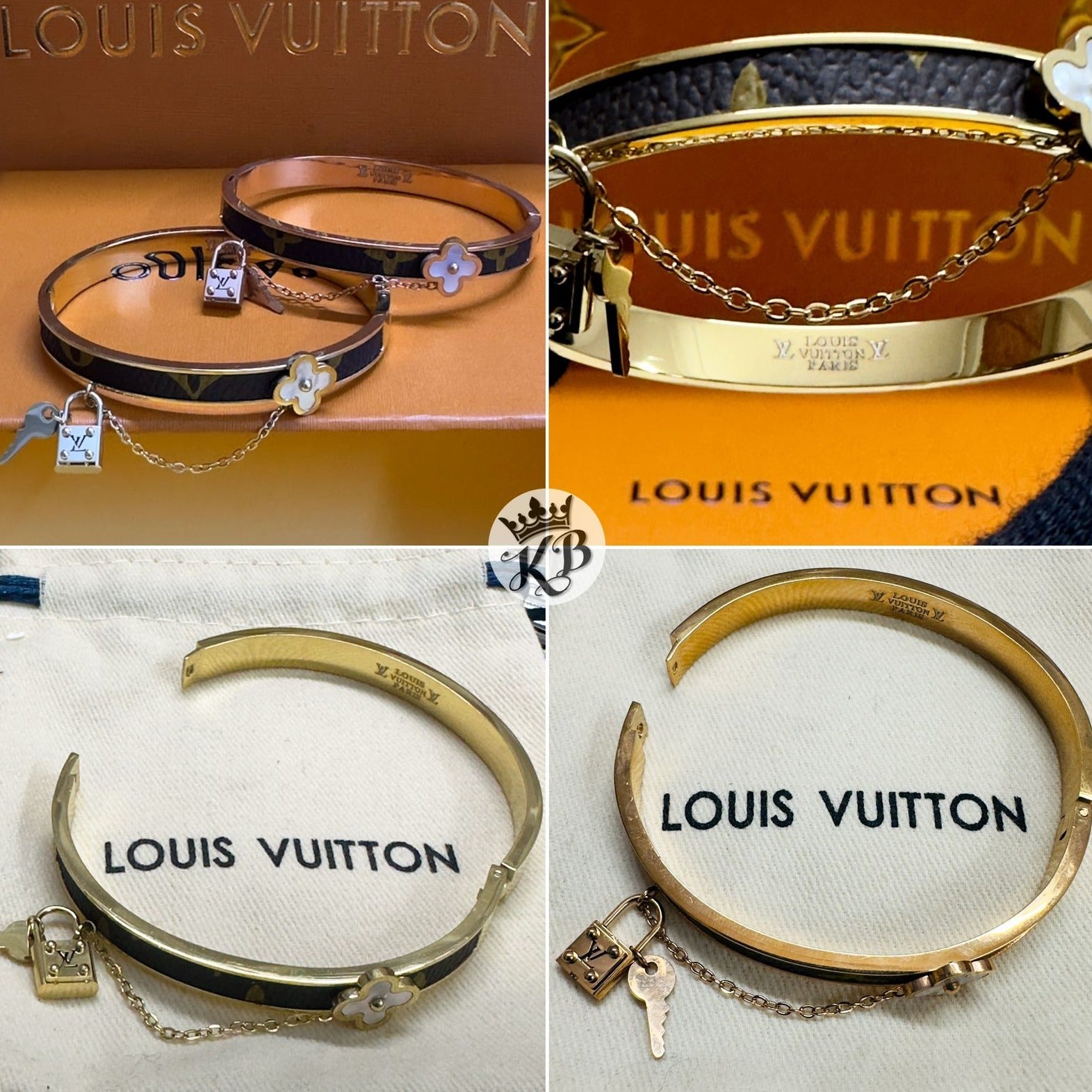 Amazing lv premium initial bracelet
