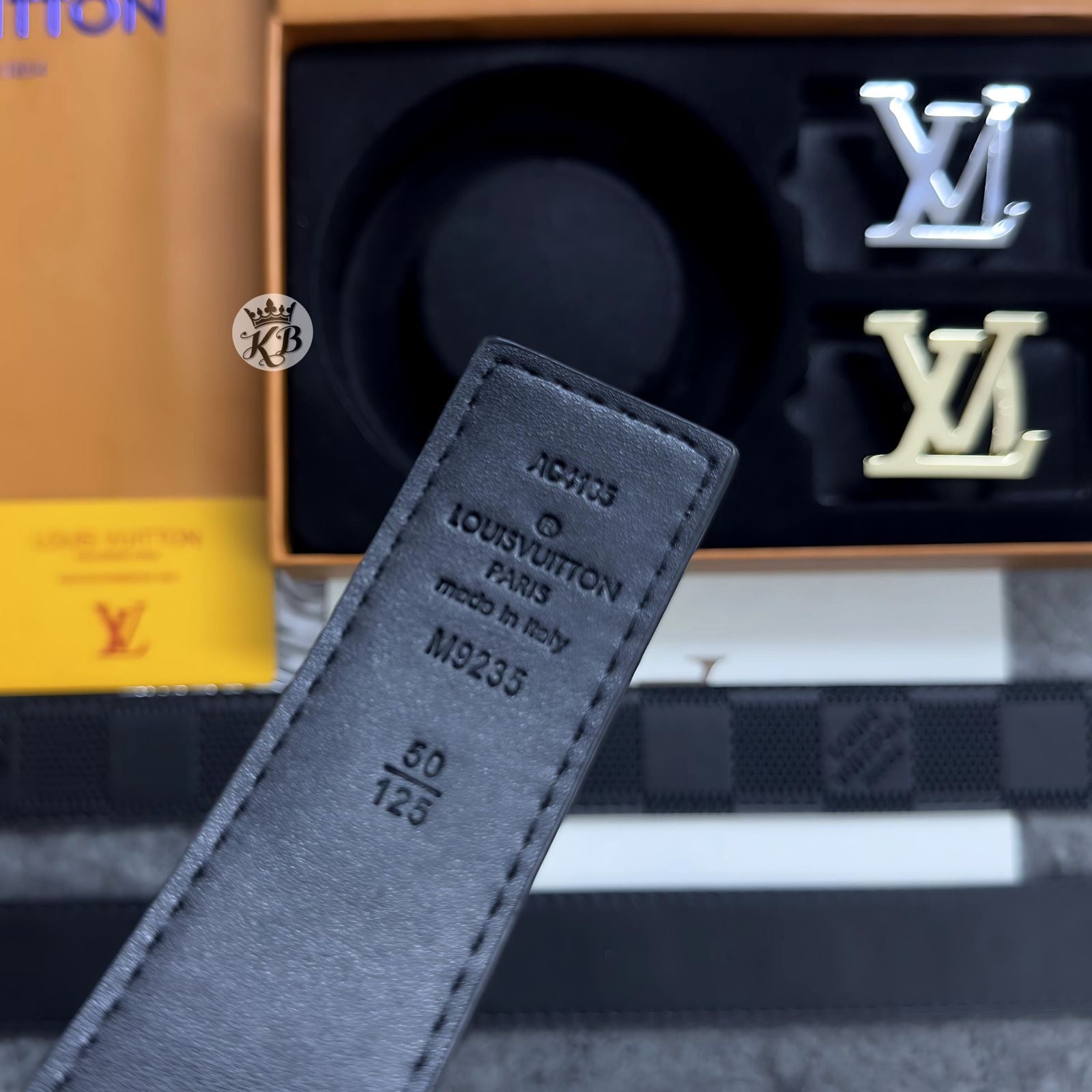 Lv double buckle set belt