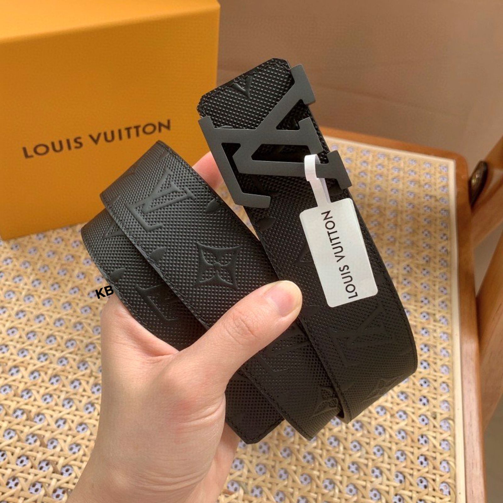 Lv unisex initials unisex belt