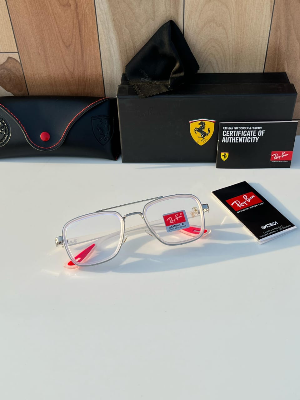 Rayban transparent sunglasses