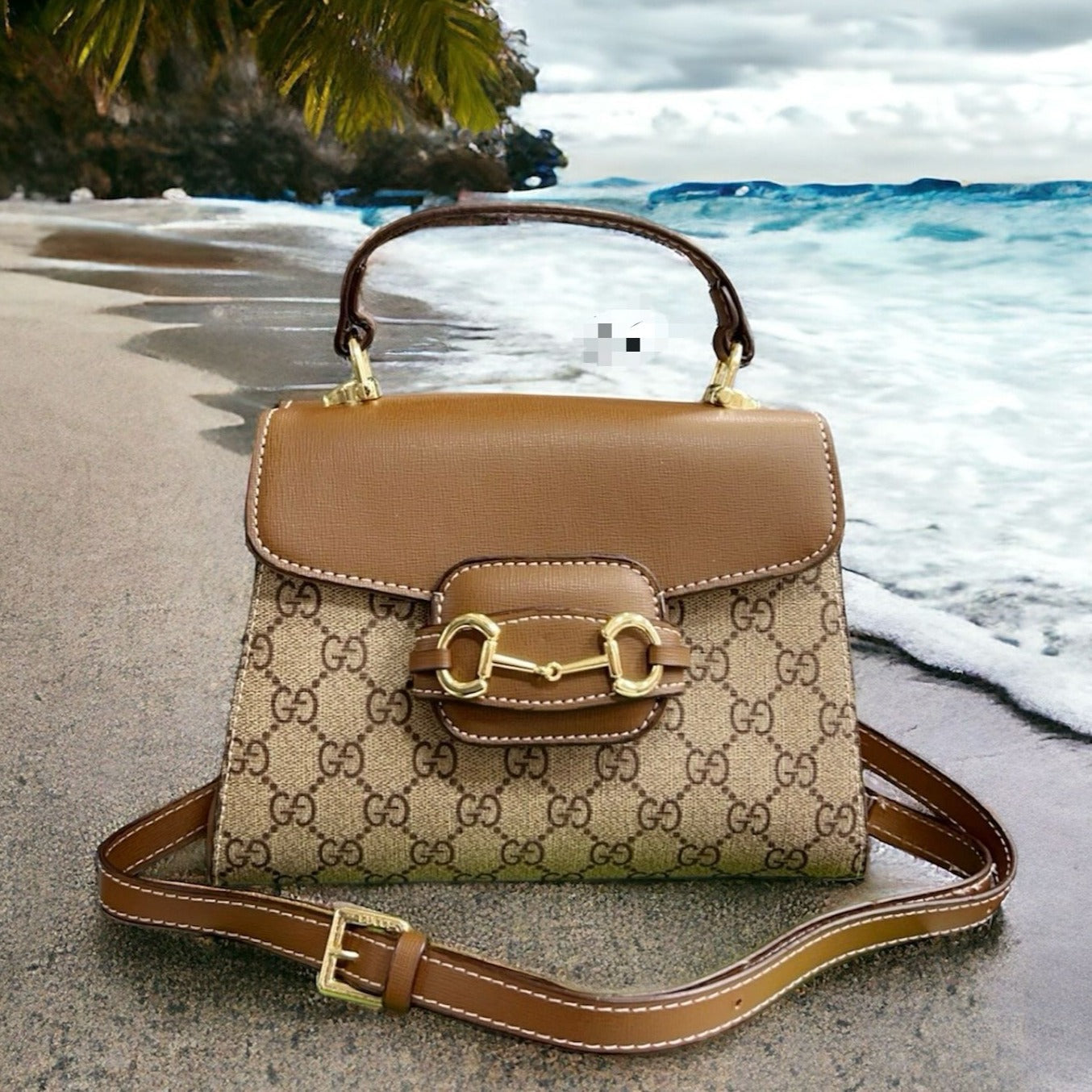 Amazing gc HorseBit press lock leather bag - AmazingBaba