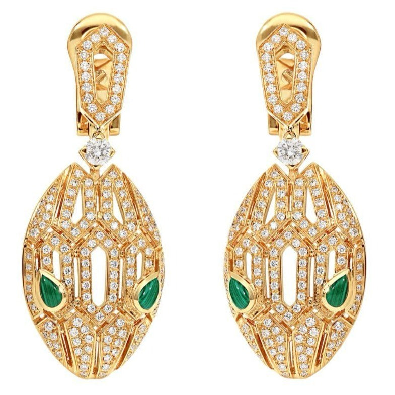 Amazing premium snake face earrings