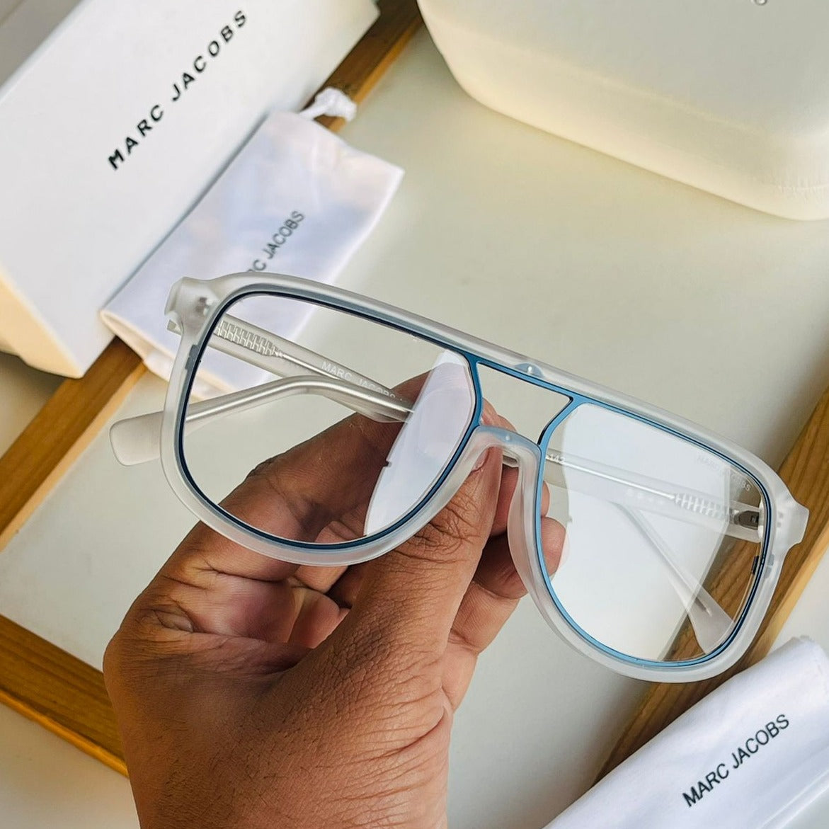 Mj Transparent power lens Sunglasses