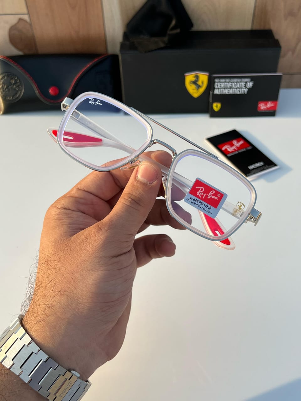 Rayban transparent sunglasses