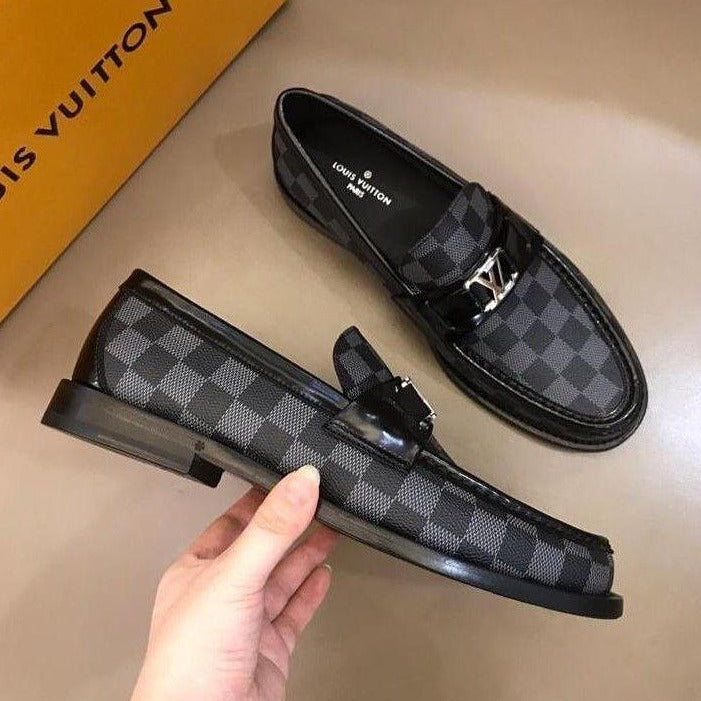 Lv High Quality Leather Loafers Shoes - AmazingBaba