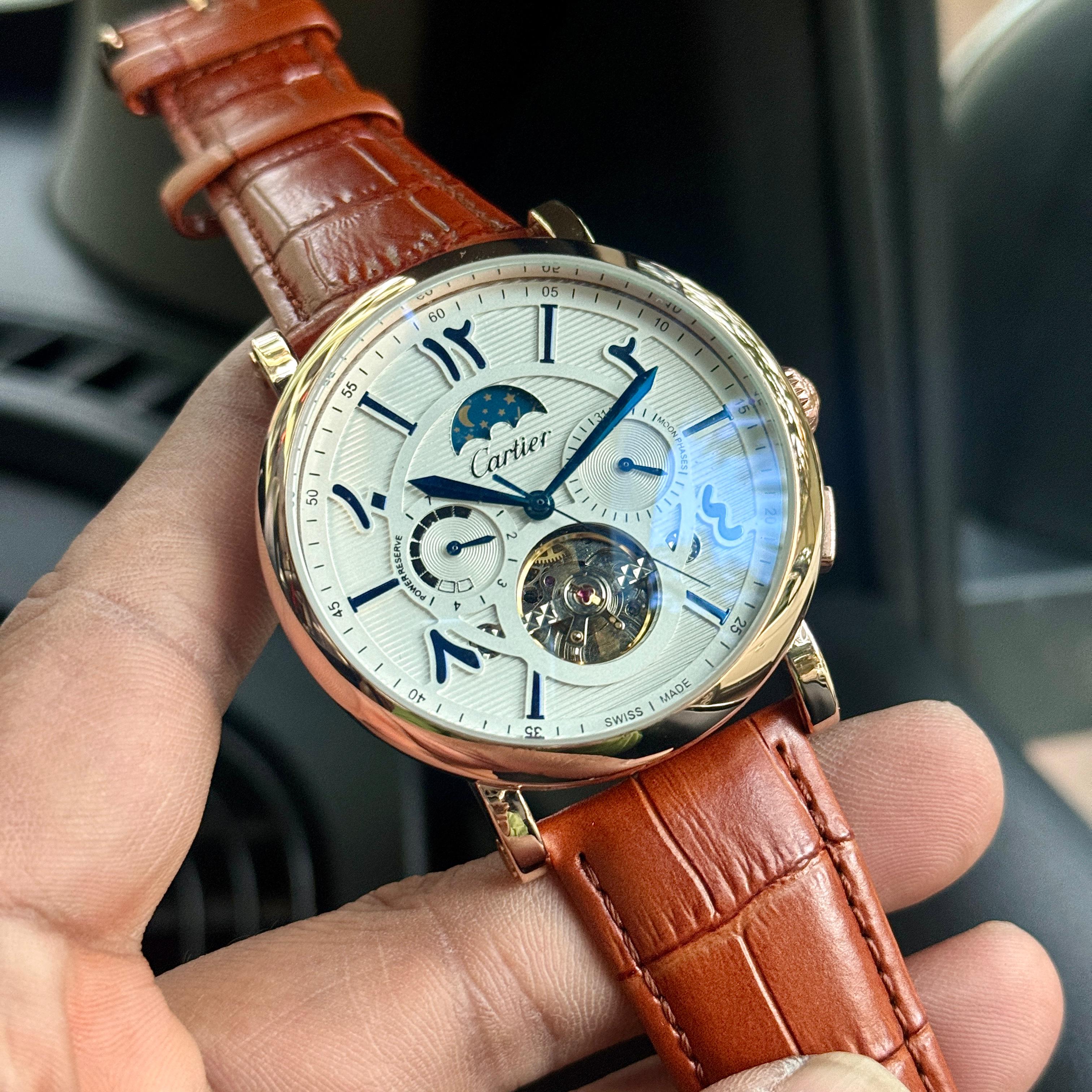 Arebic Figures & Tourbillon Back Open watch - AmazingBaba