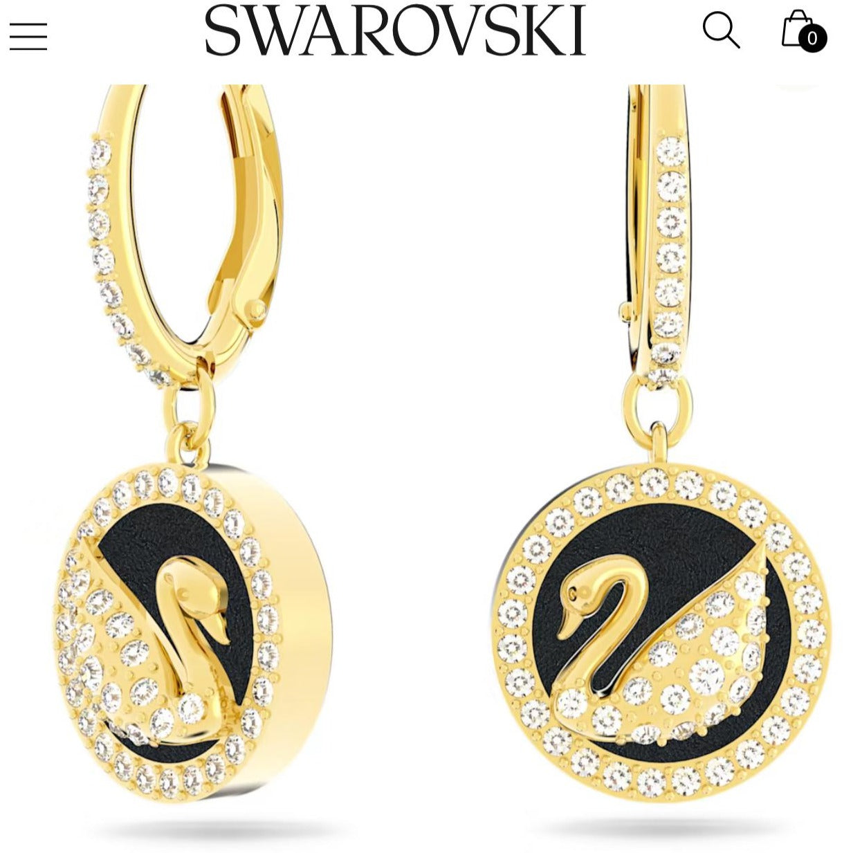 Amazing Iconic Swan Drop Earrings