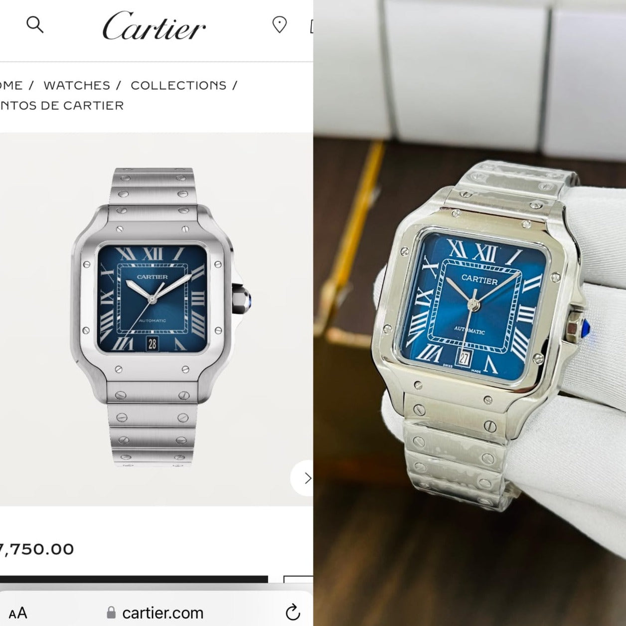 Ctr premium Santos luxury watch - AmazingBaba