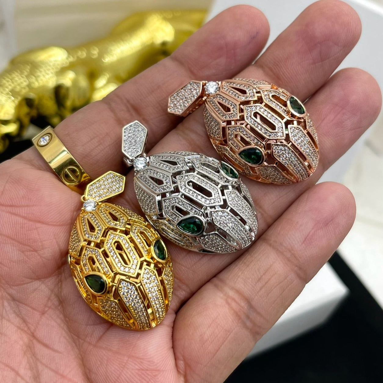 Amazing premium snake face earrings