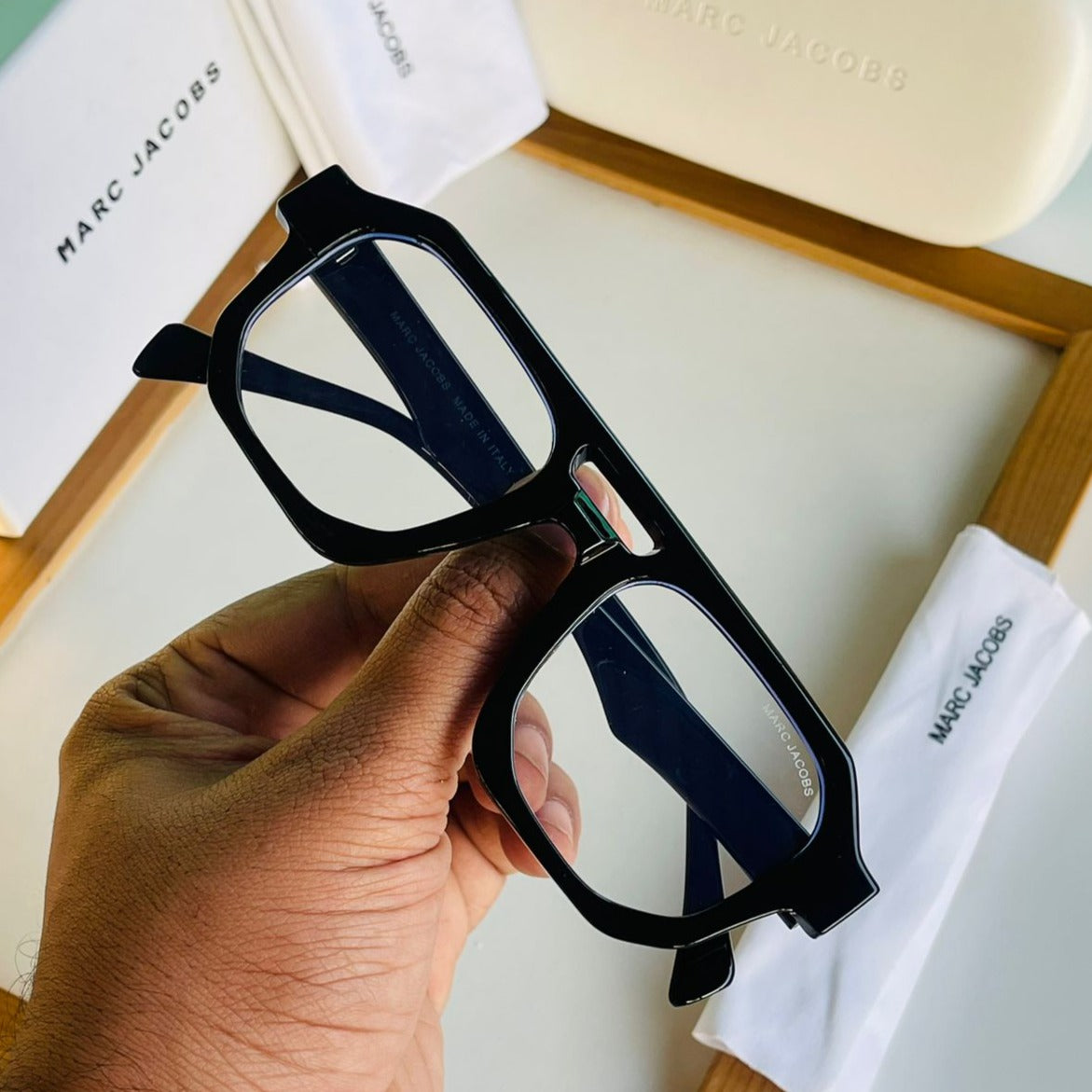 Mj premium luxury transparent sunglasses - AmazingBaba