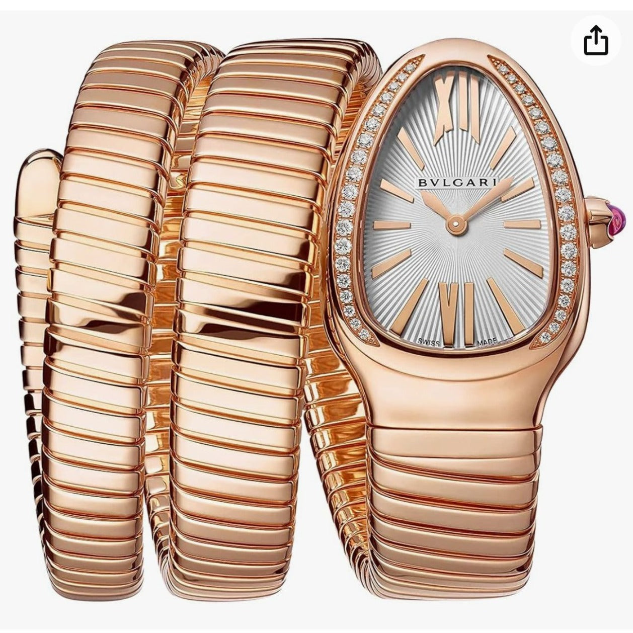 Amazing bvgari snake rosegold watch